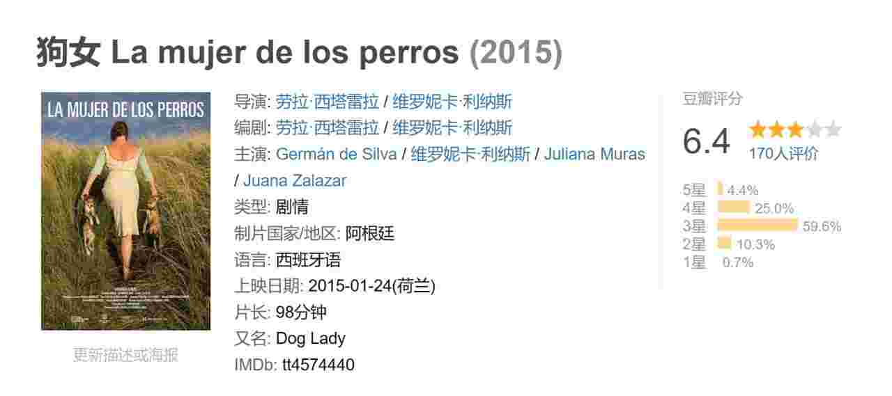 狗女 La mujer de los perros