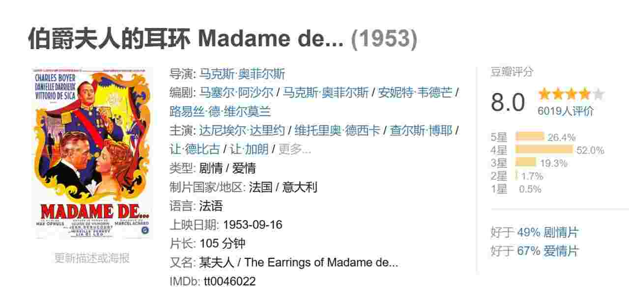 伯爵夫人的耳环